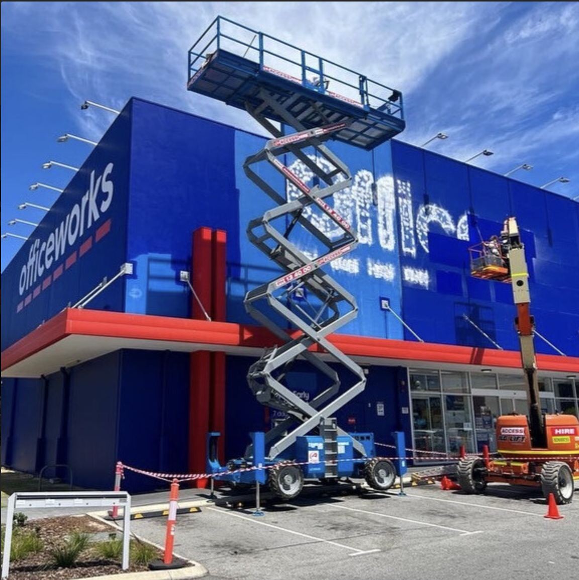 Officeworks rebrand and fascia signage install