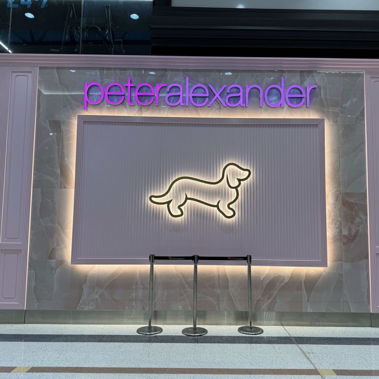 Peter Alexander illuminated signage and feature neon